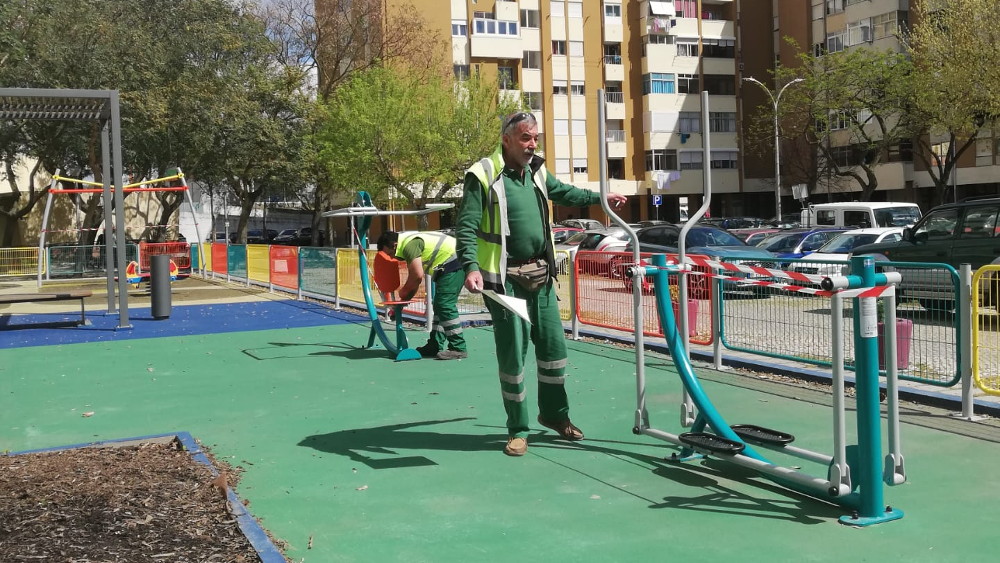 Delimitação de parques infantis e circuitos de manutenção