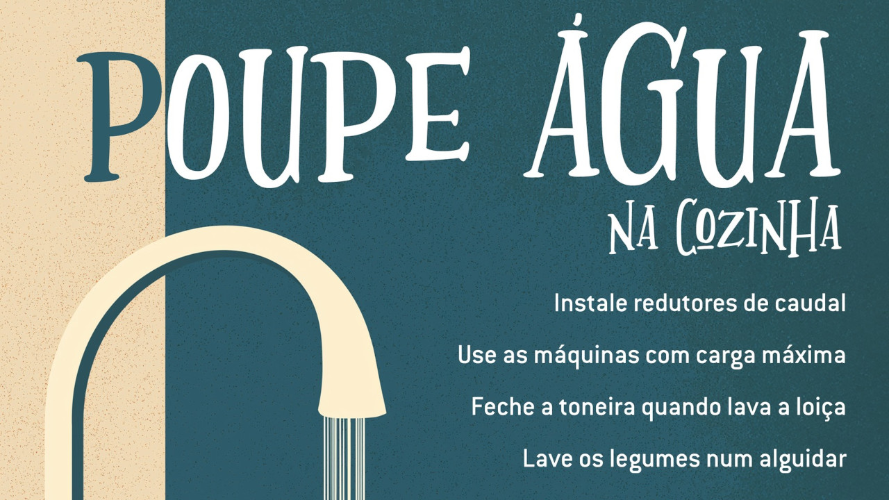 Cada gota conta - poupe água na cozinha!